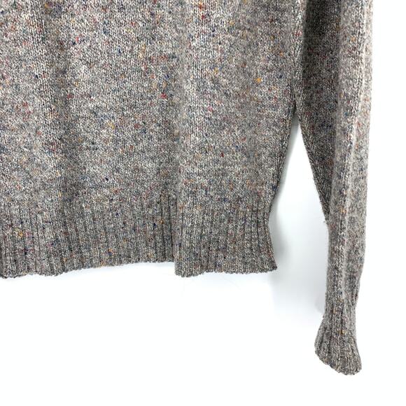 Robert Bruce Long Sleeve Crew Neck Wool Sweater Mens Size XLT Gray Marled Knit - Picture 4 of 5